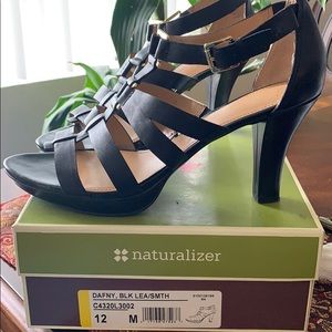 Naturalizer Black Strappy Heel